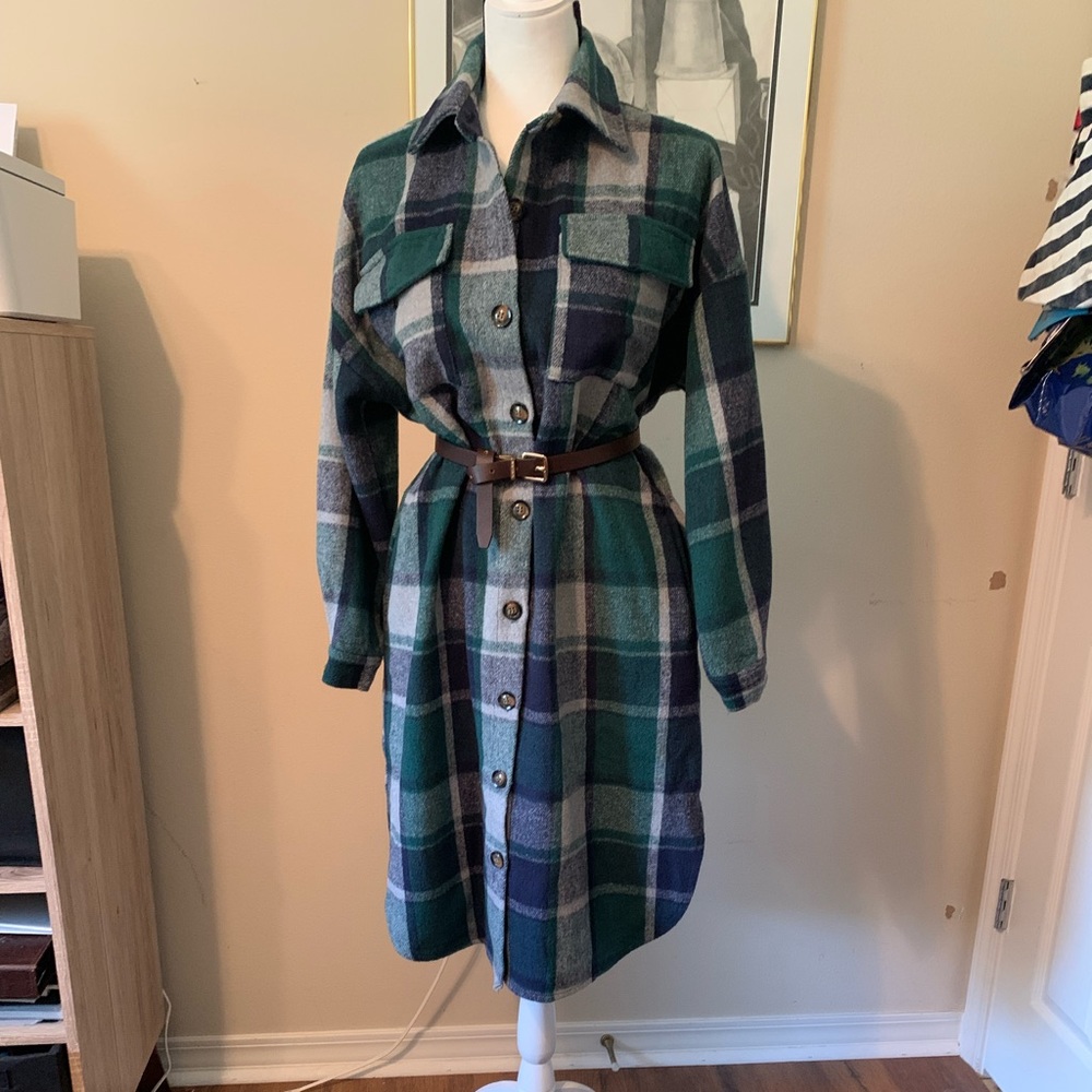 Button up long dress or coat.
